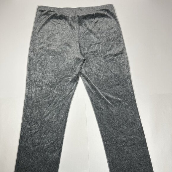 J.Jill Pure Jill Women Pull On Straight Pants Gray Velour Stretch Mid Rise Sz PM - Picture 7 of 12